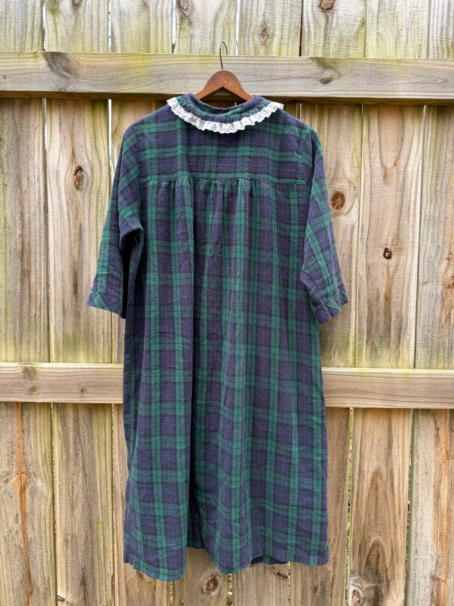 Vintage Vermont Country Store Plaid Flannel Nightgown