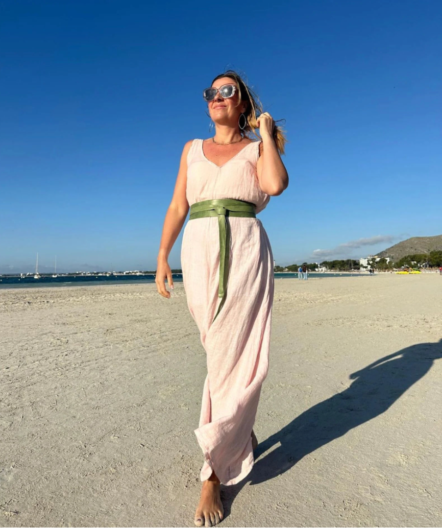 Olive Argentinian Leather Wrap Belt / ADA