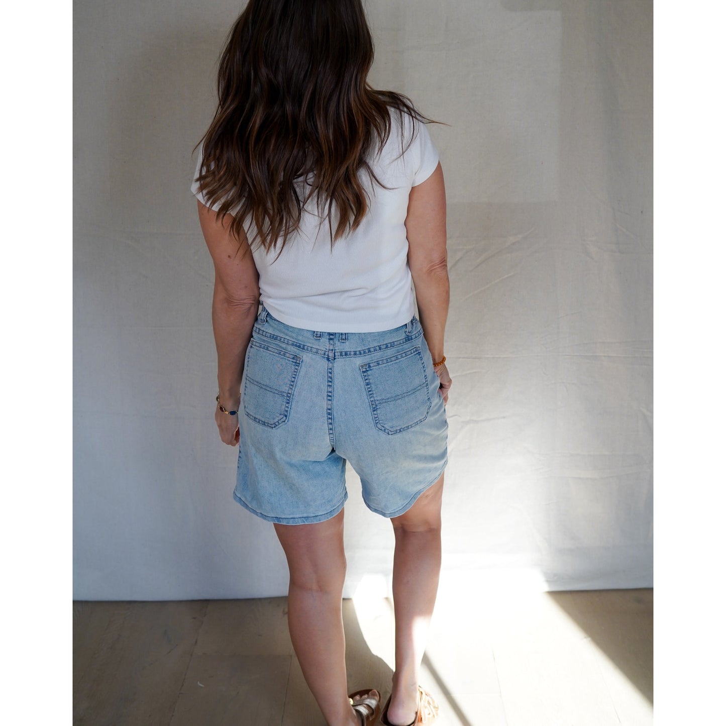 Lee High-Waist Elastic Back Denim Shorts