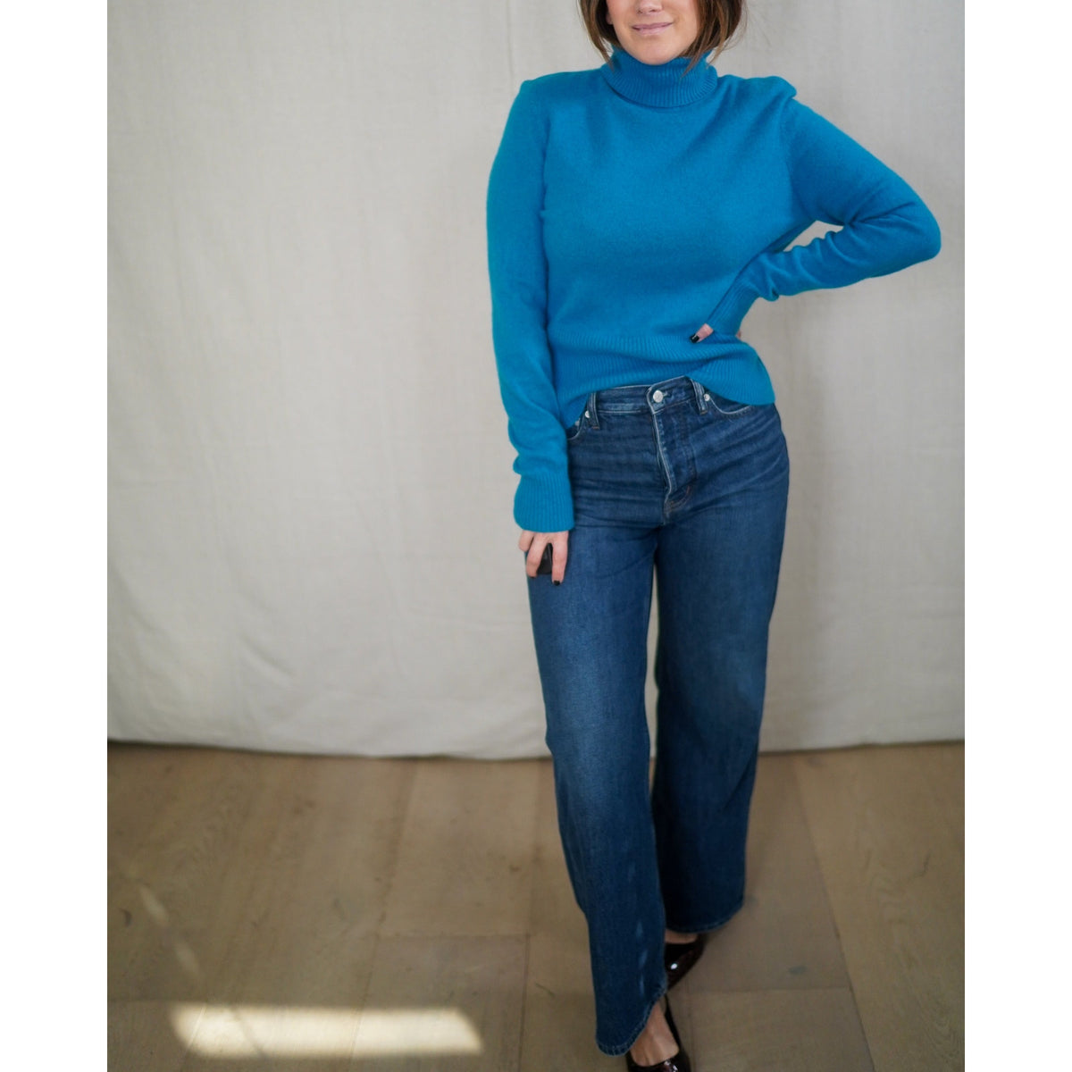 Covington Cashmere Turtleneck Teal