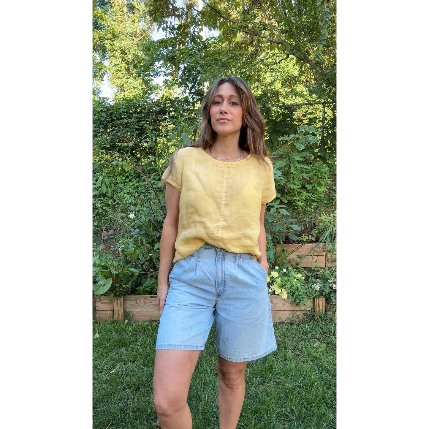 Golden Hour Linen Top