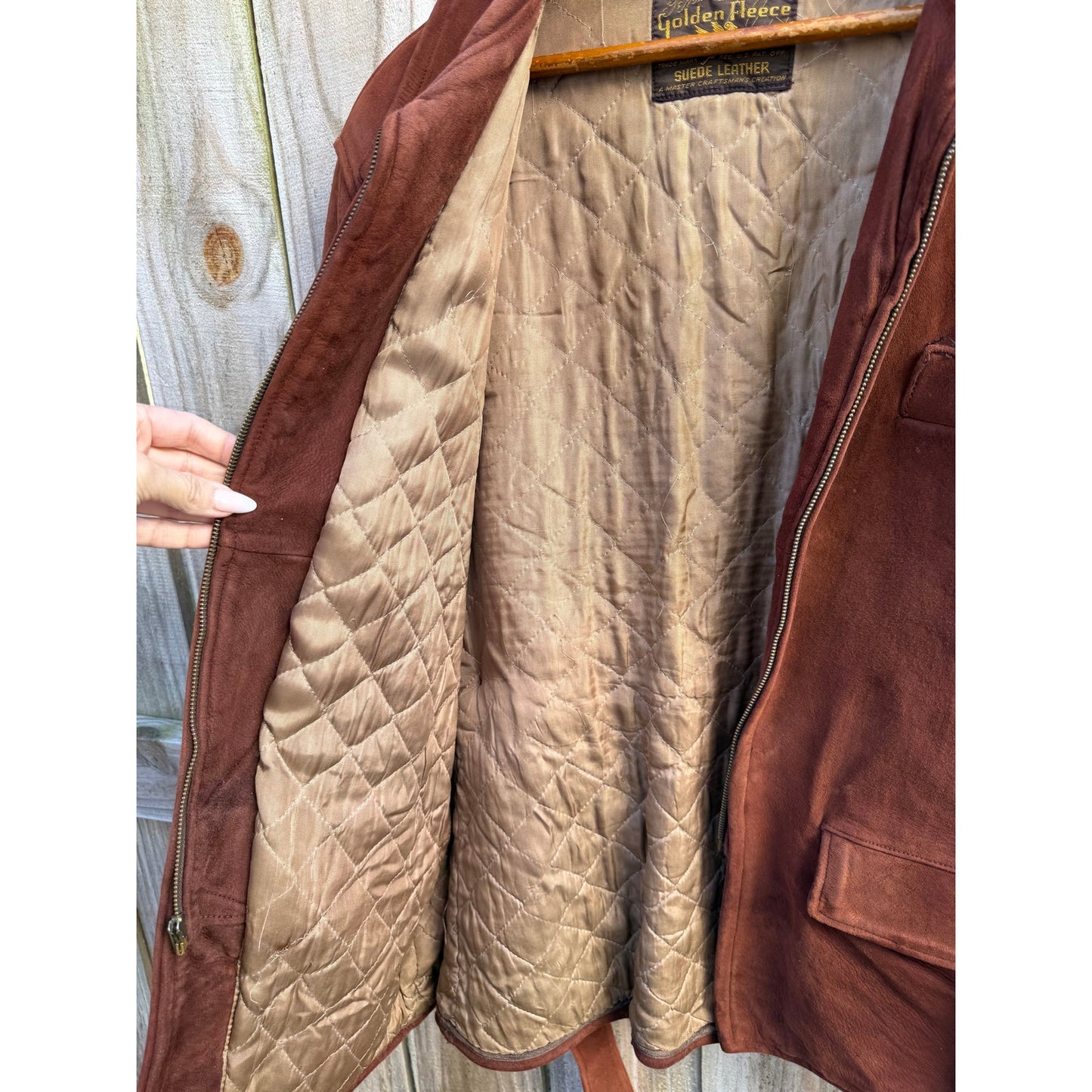 Vintage Golden Fleece Tobacco Suede Jacket
