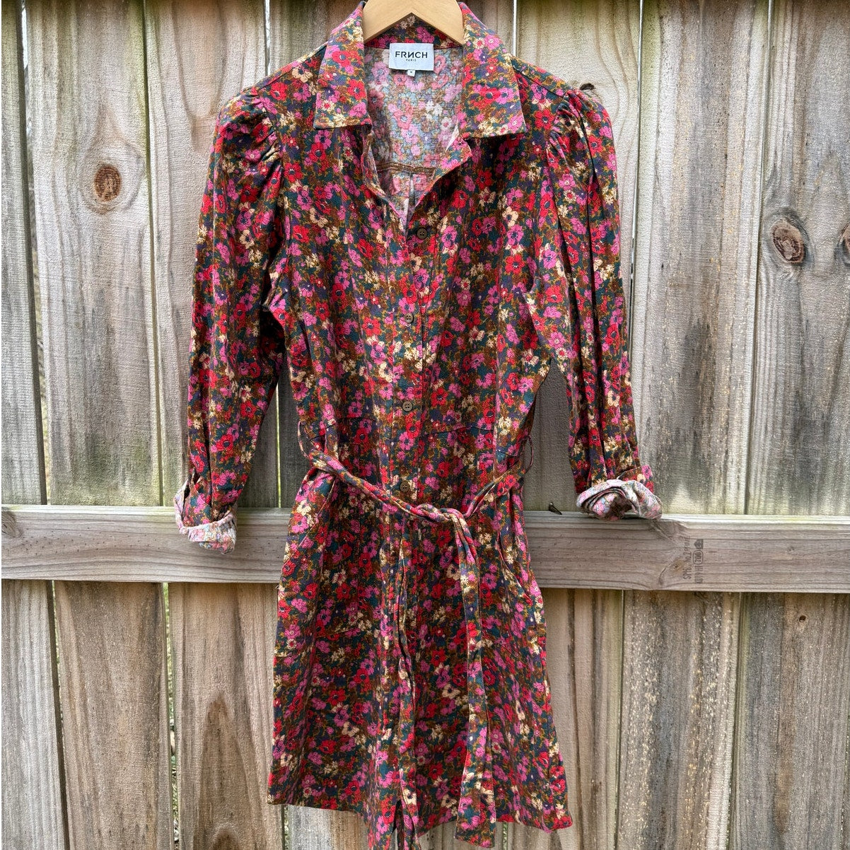 Floral Shirt Dress (FRNCH Paris), Size M