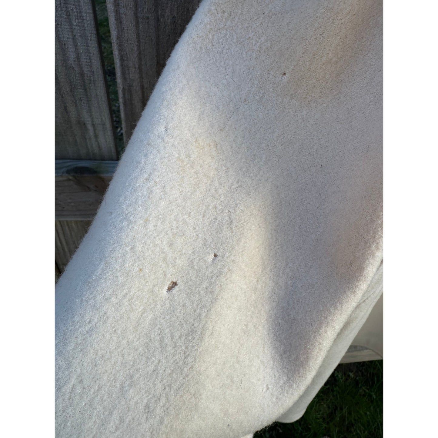 Vintage J.G. Hook Wool Duffle Coat Cream – Toggle Coat, Plaid Lined, Oversized Minimal, USA Made