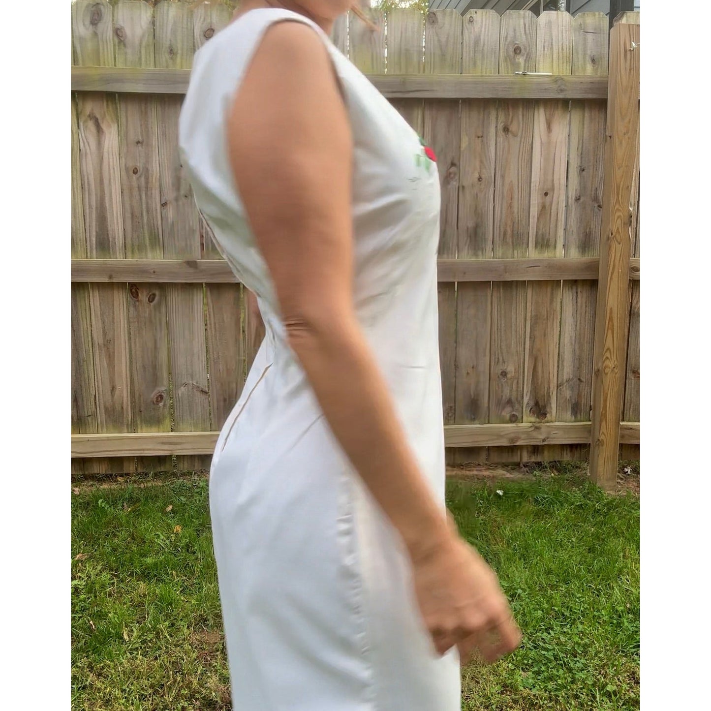Reworked Vintage Cherry Embroidered Dress — Romantic Italian Summer