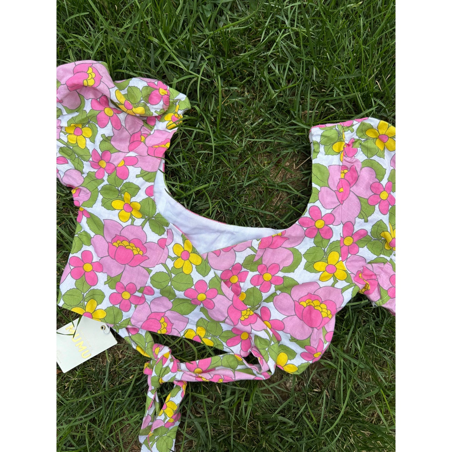 Floral Puff Sleeve Tie-Front Top – Show Me Your Mumu