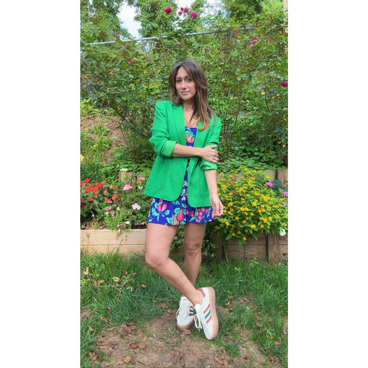 Vintage Green Blazer – Bold Statement Piece