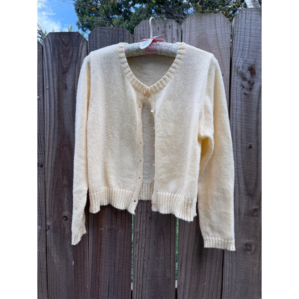 Vintage Buttercream Cardigan – Soft Knit