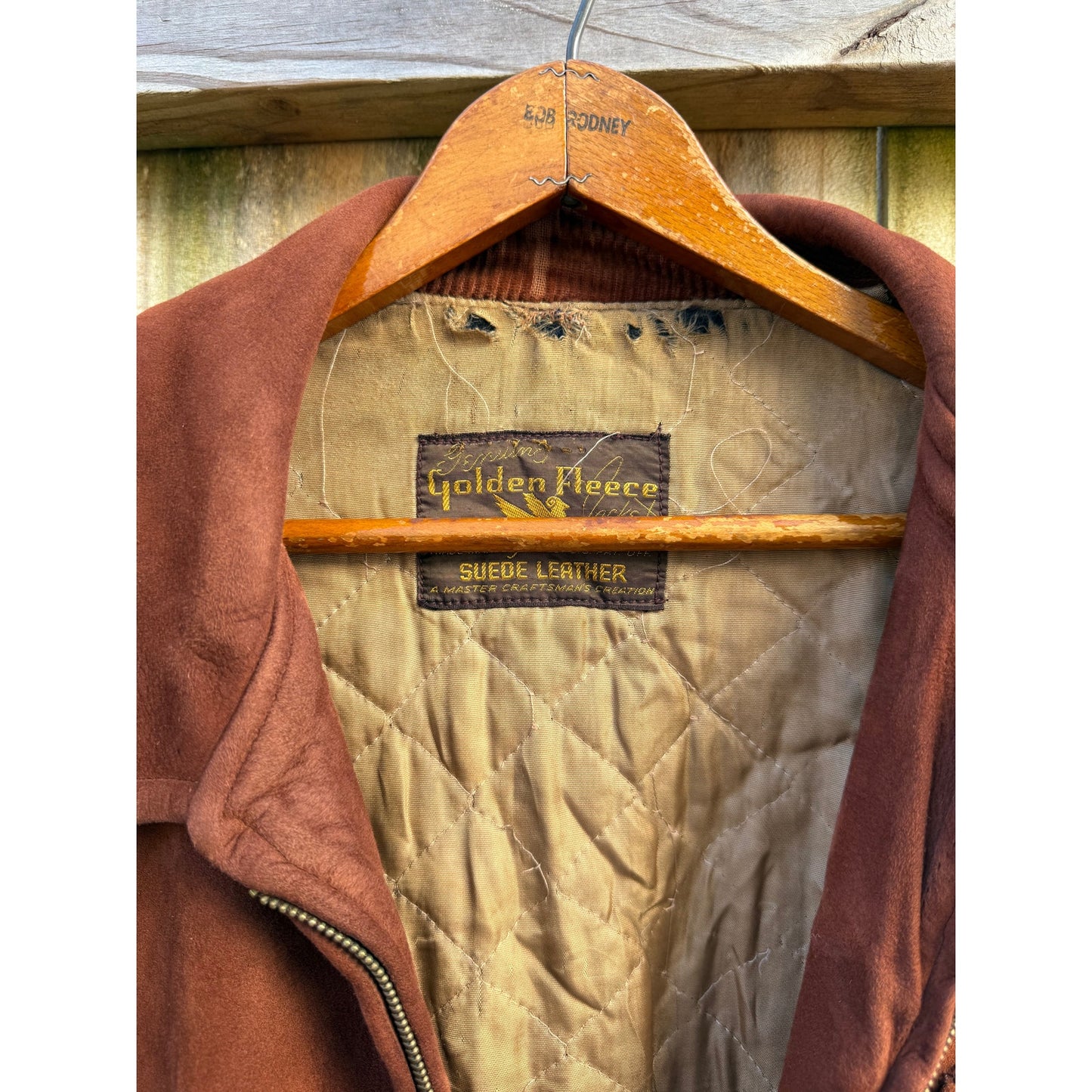 Vintage Golden Fleece Tobacco Suede Jacket