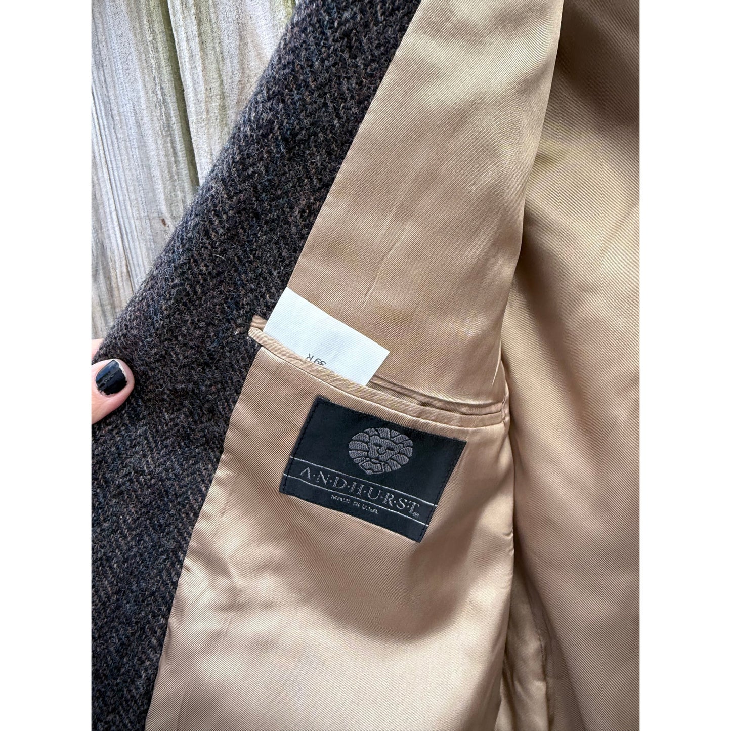 VINTAGE ANDHURST HERRINGBONE WOOL BLAZER