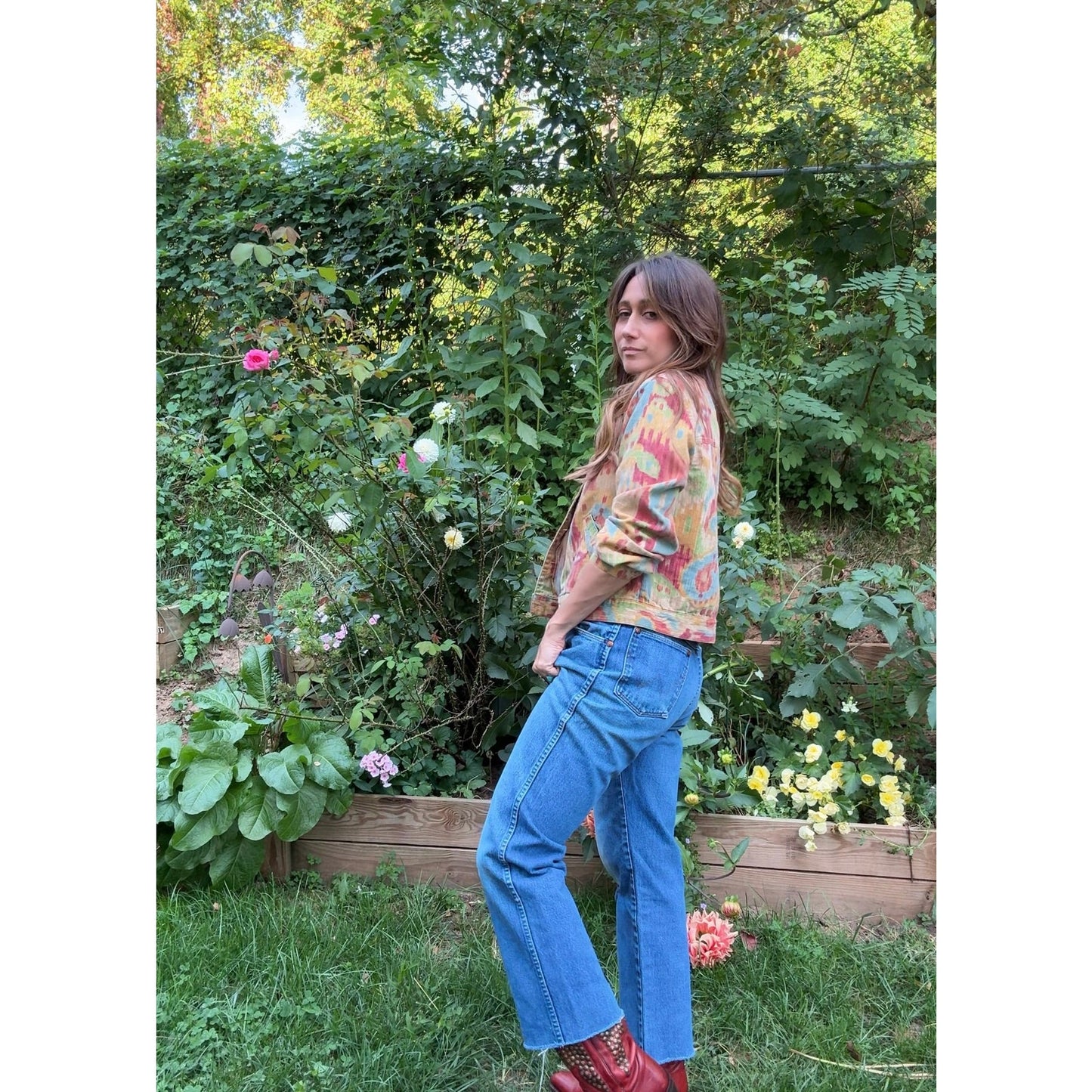 Vintage Ikat Print Cotton Jacket – 90s/00s Coldwater Creek