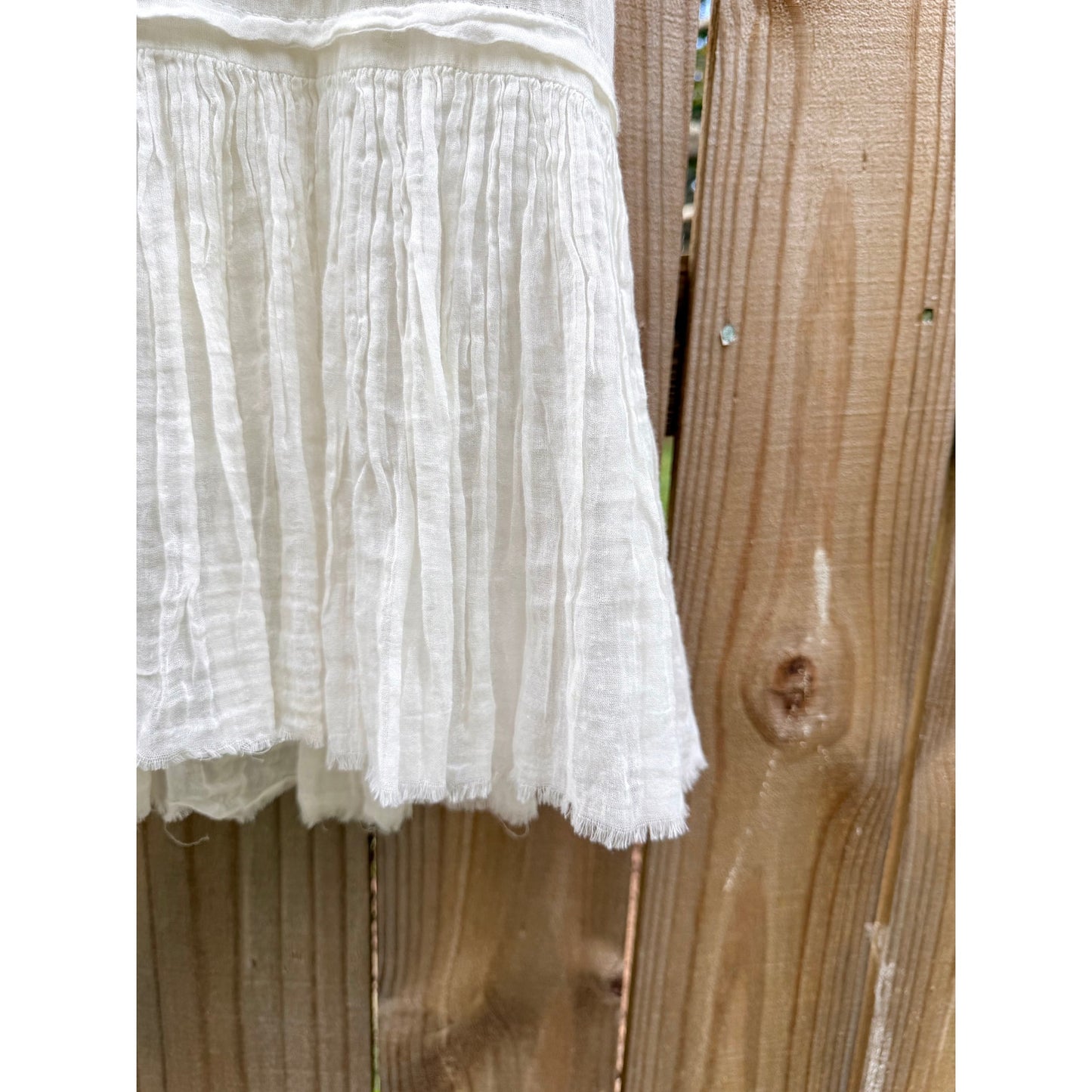 Free People Ivory Lace &amp; Cotton Mini Dress