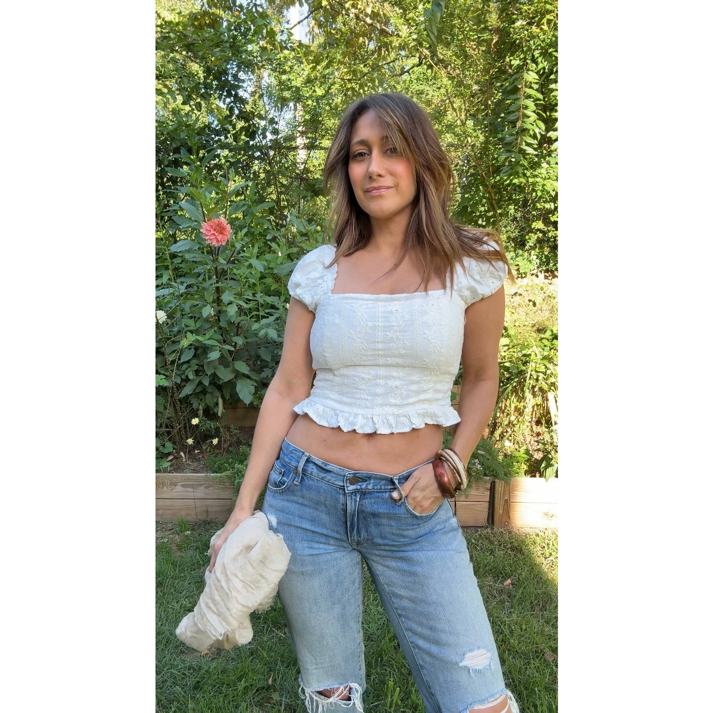 ABLE ‘The Slouch’ Distressed Denim