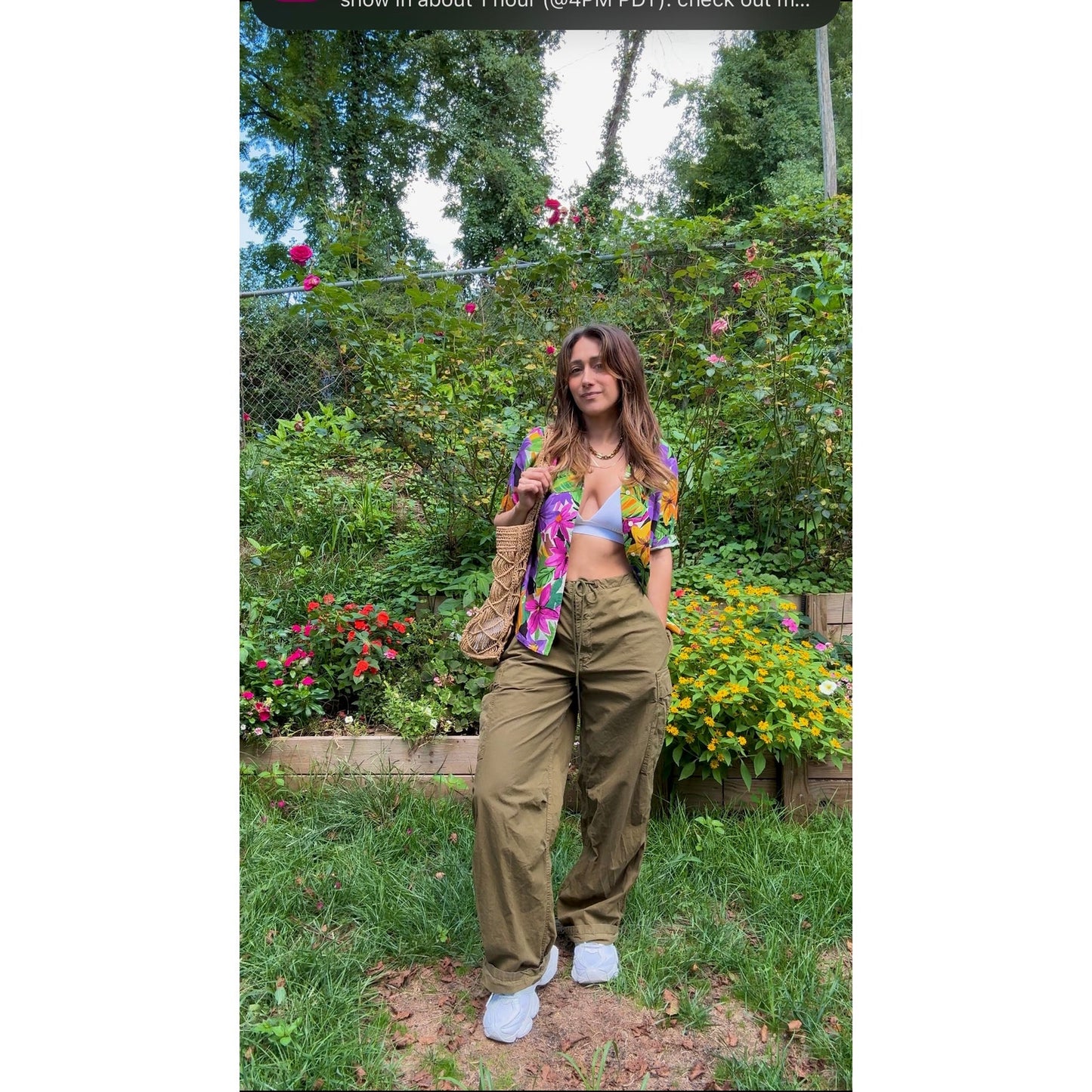 Vintage Pendleton Petite Hawaiian Floral Button-Up Shirt Hipster 90s