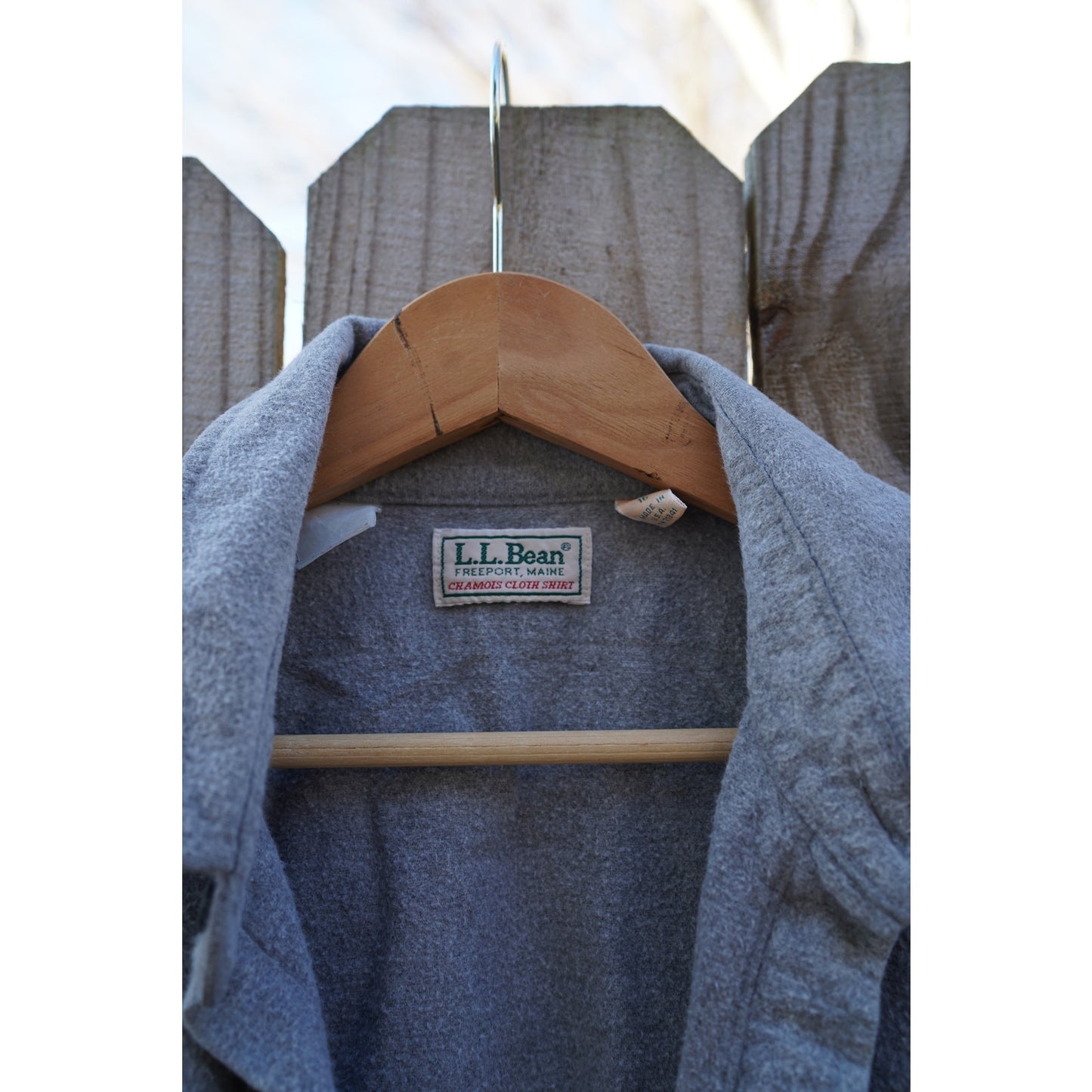 L.L. Bean Chamois Cloth Shirt Jacket – Grey – Size 16
