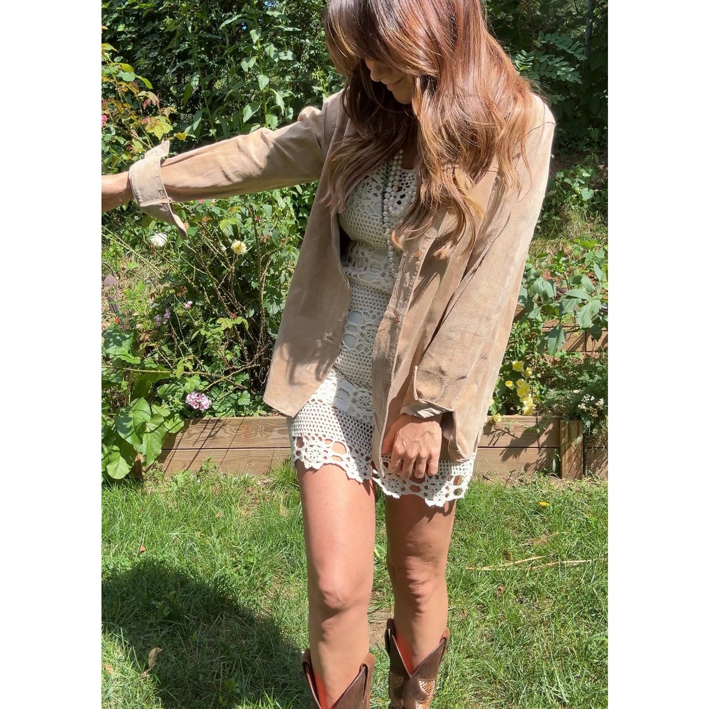 Vintage Crochet Mini Dress – Coastal Cowboy / Festival Energy