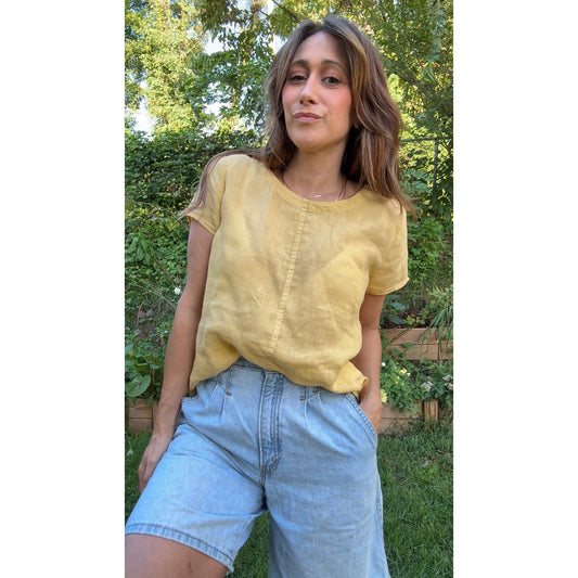 Golden Hour Linen Top