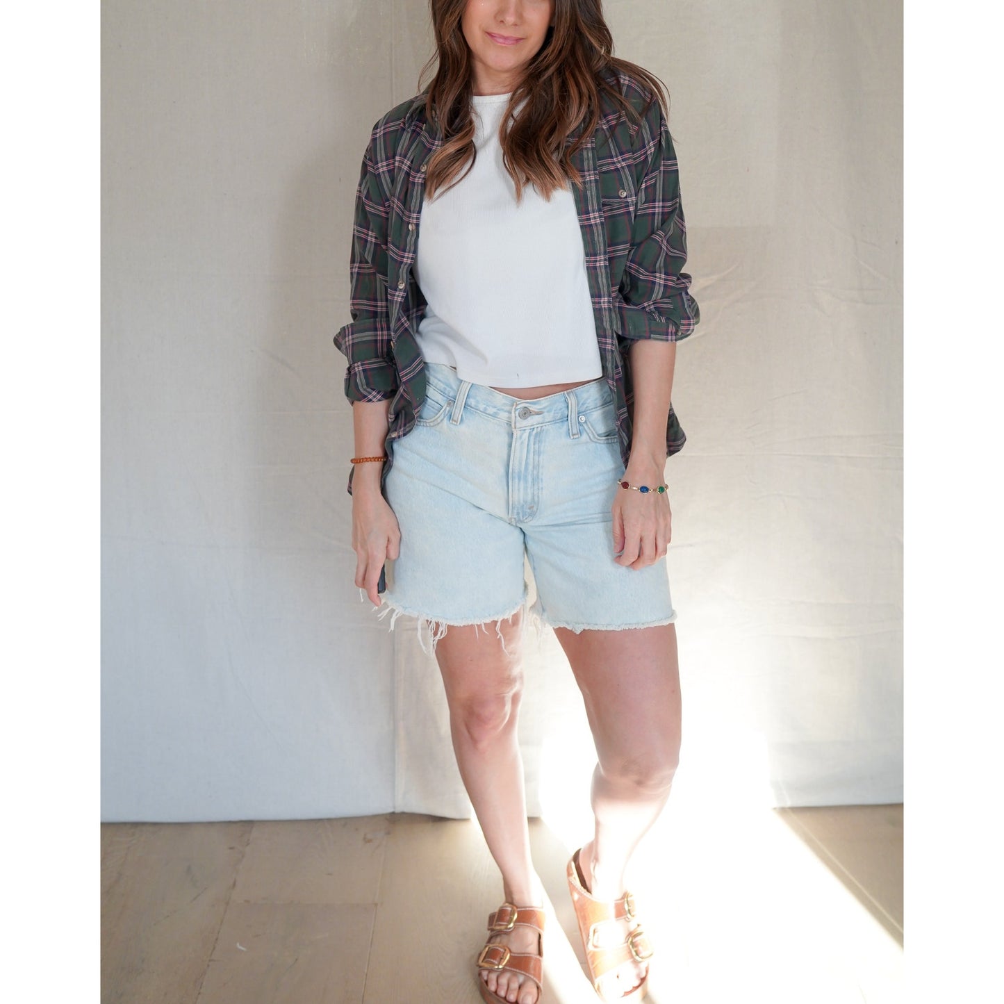 Lands’ End Plaid Cotton Button Down