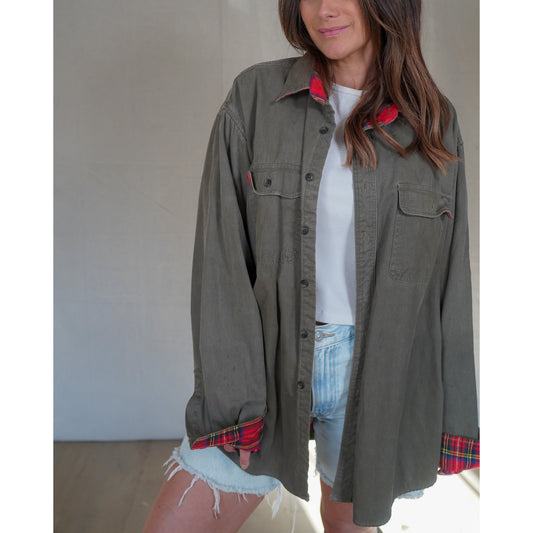 Vintage L.L. Bean Flannel-Lined Field Shirt Jacket