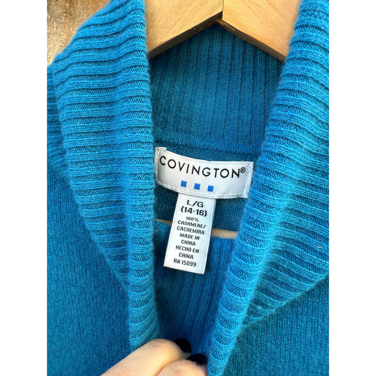 Covington Cashmere Turtleneck Teal