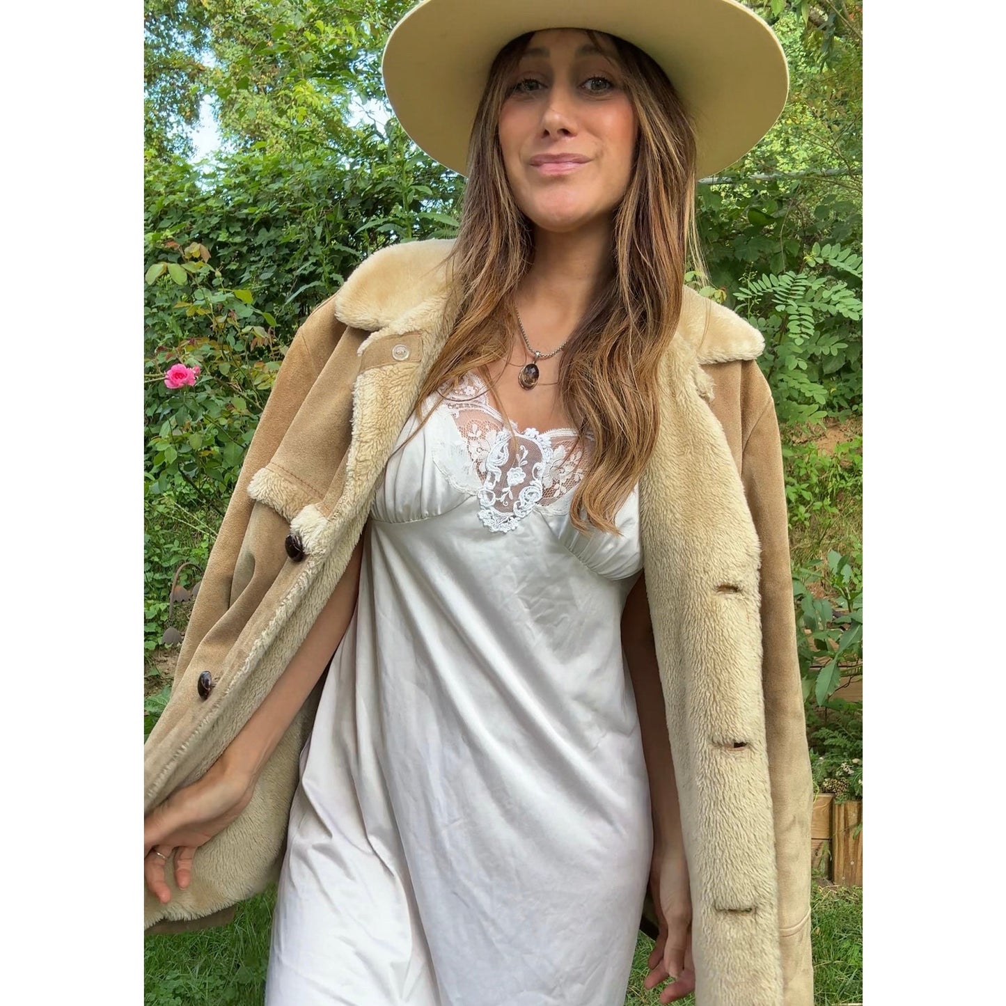 Vintage Shearling Pioneer Wear Coat — Suede &amp; Sherpa (Made in Korea, Albuquerque Label)