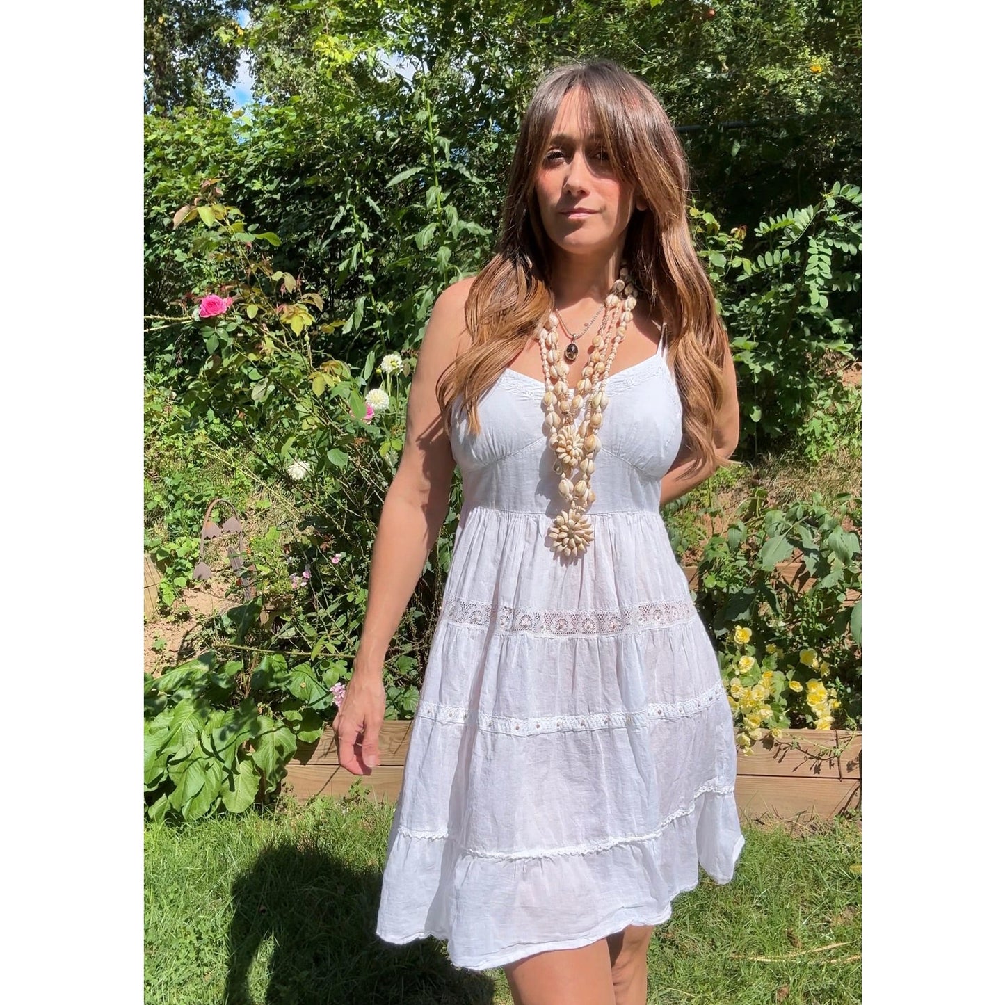 White Eyelet Sundress — Coastal Cowboy / 2000s Y2K