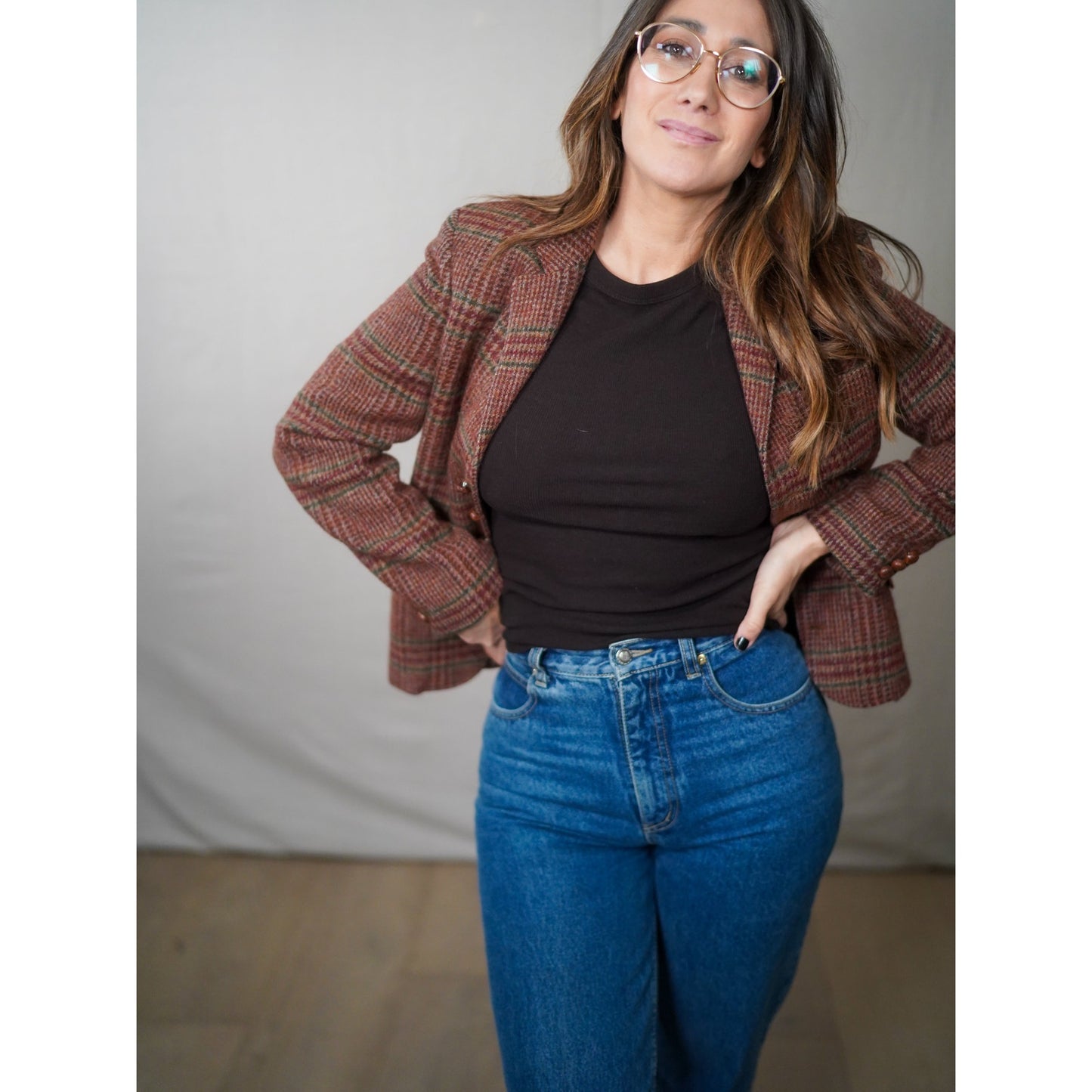 VINTAGE J.G. HOOK SCOTTISH WOOL PLAID BLAZER