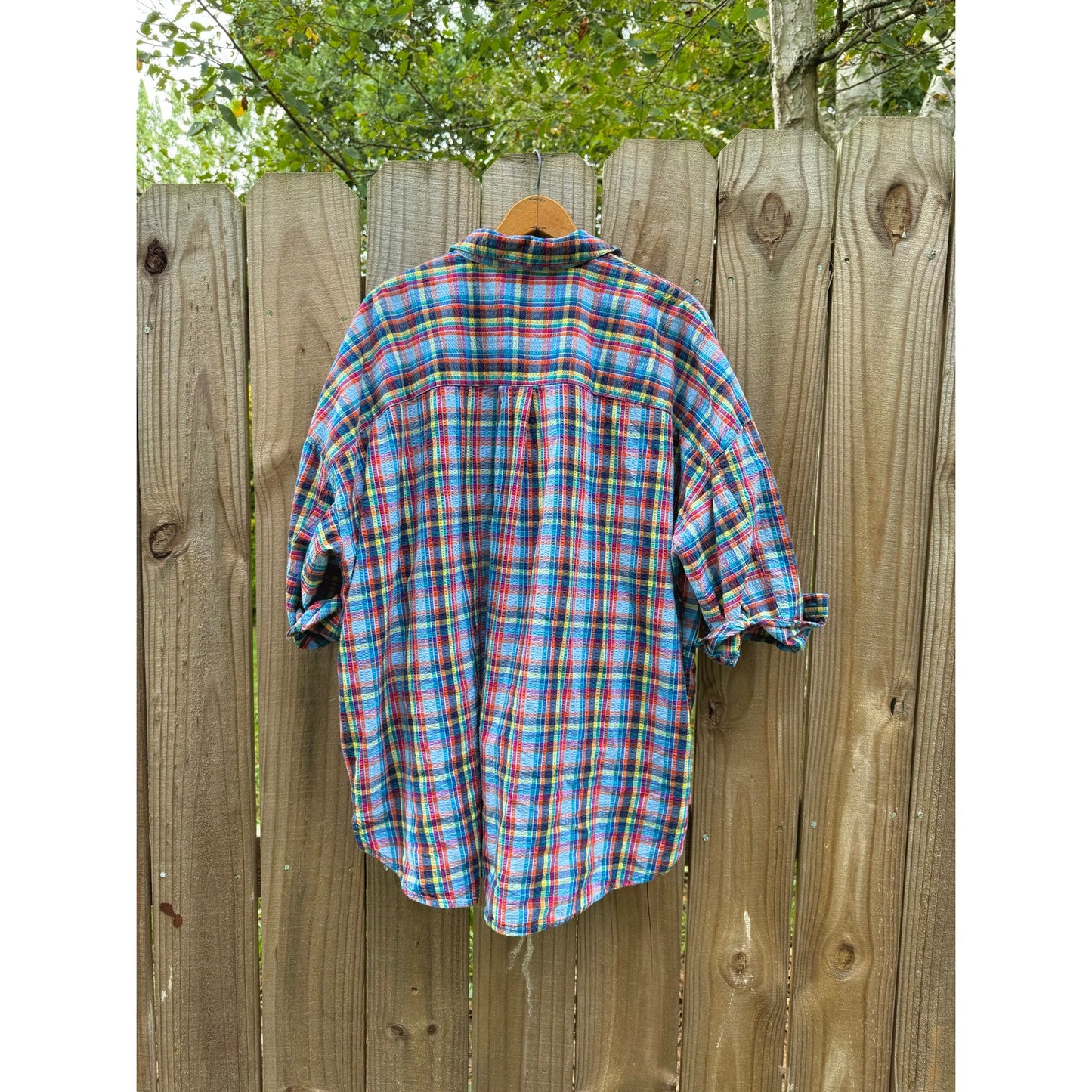 Oversized Plaid Button-Up