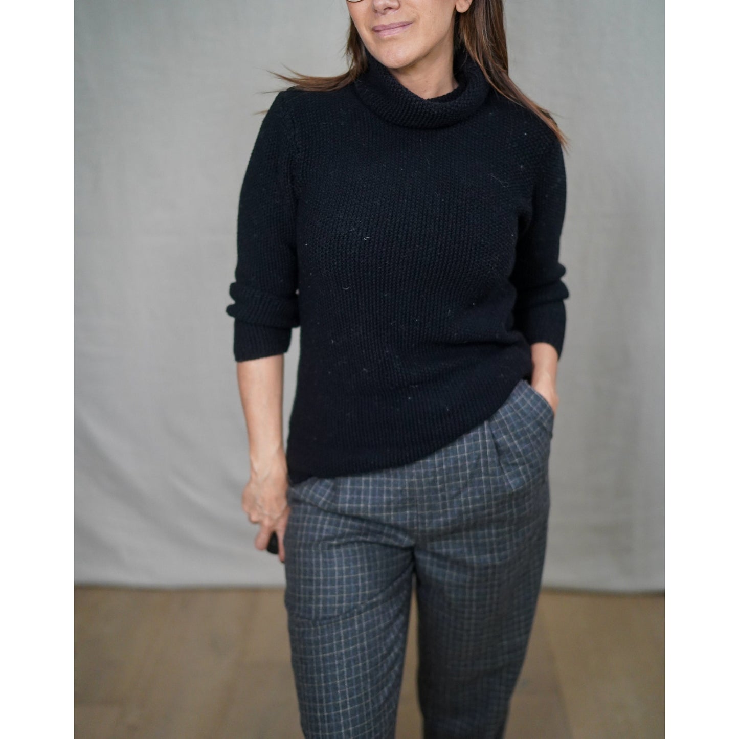 Vintage Italian Black Knit Turtleneck