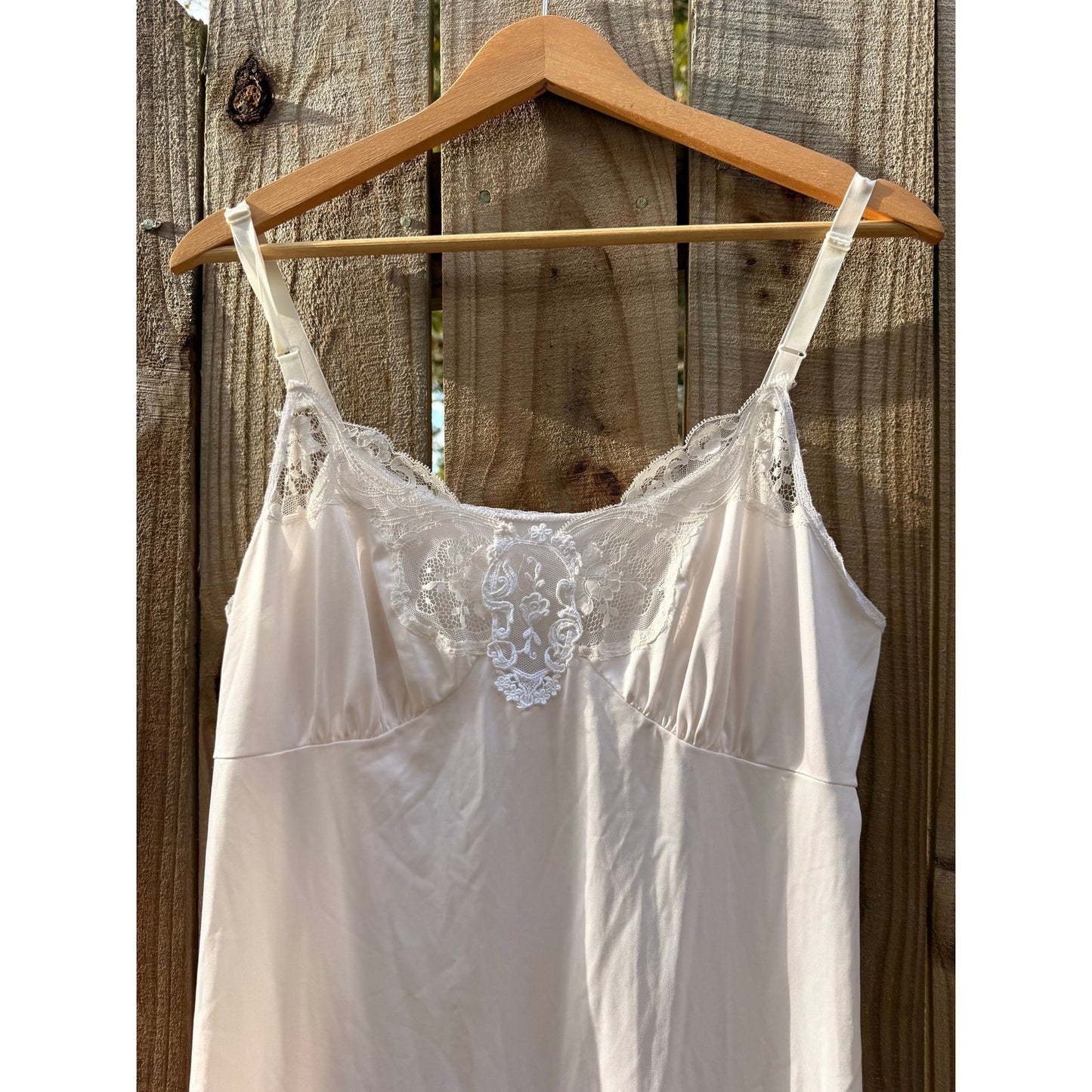 Vintage Ivory Lace Slip Dress