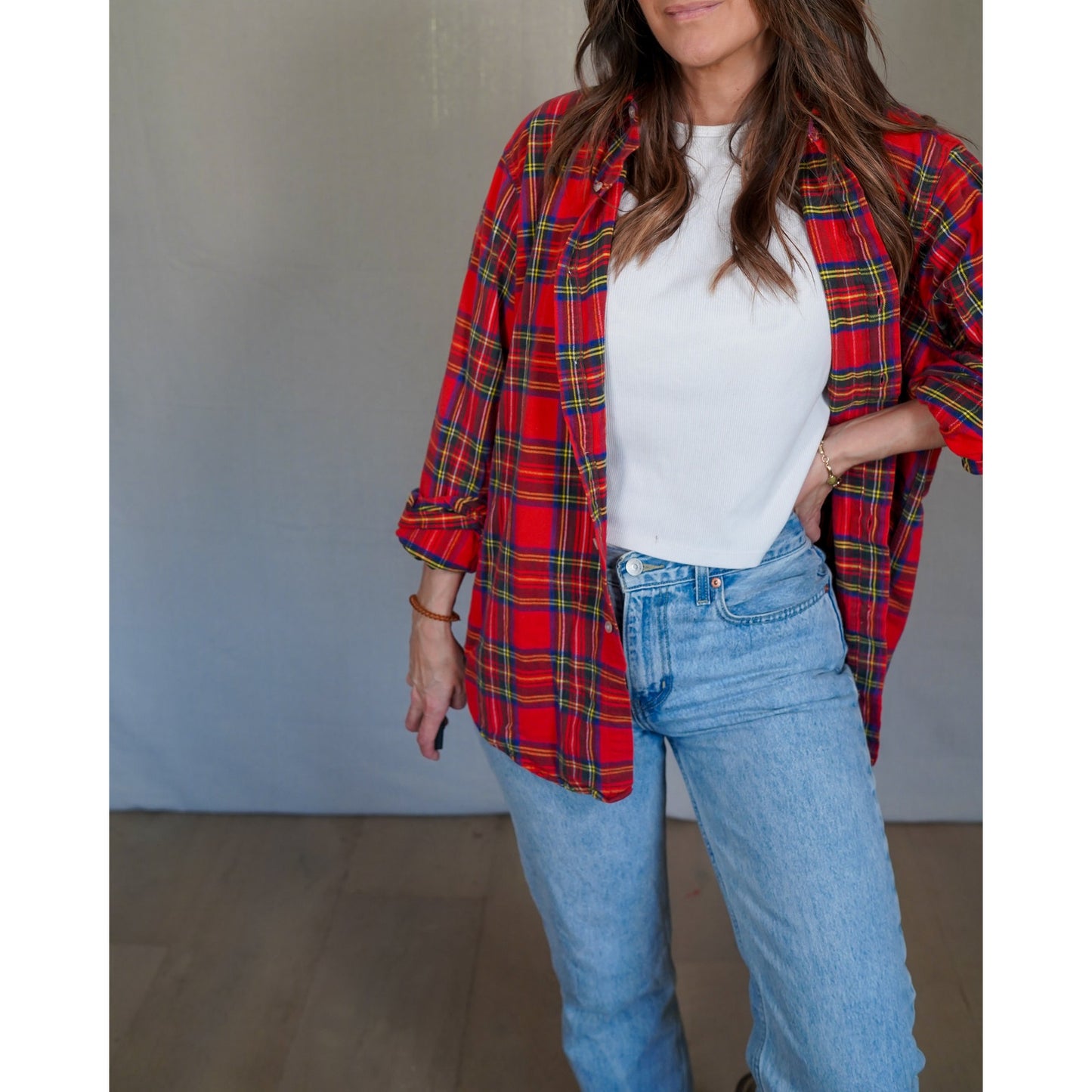 Vintage L.L. Bean Red Tartan Flannel / Made in USA / Classic Plaid Shirt