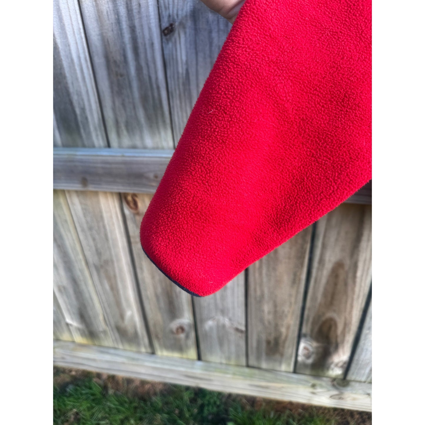 Red Fleece Zip Jacket / Classic Outdoor Layer / Minimal Zip-Up