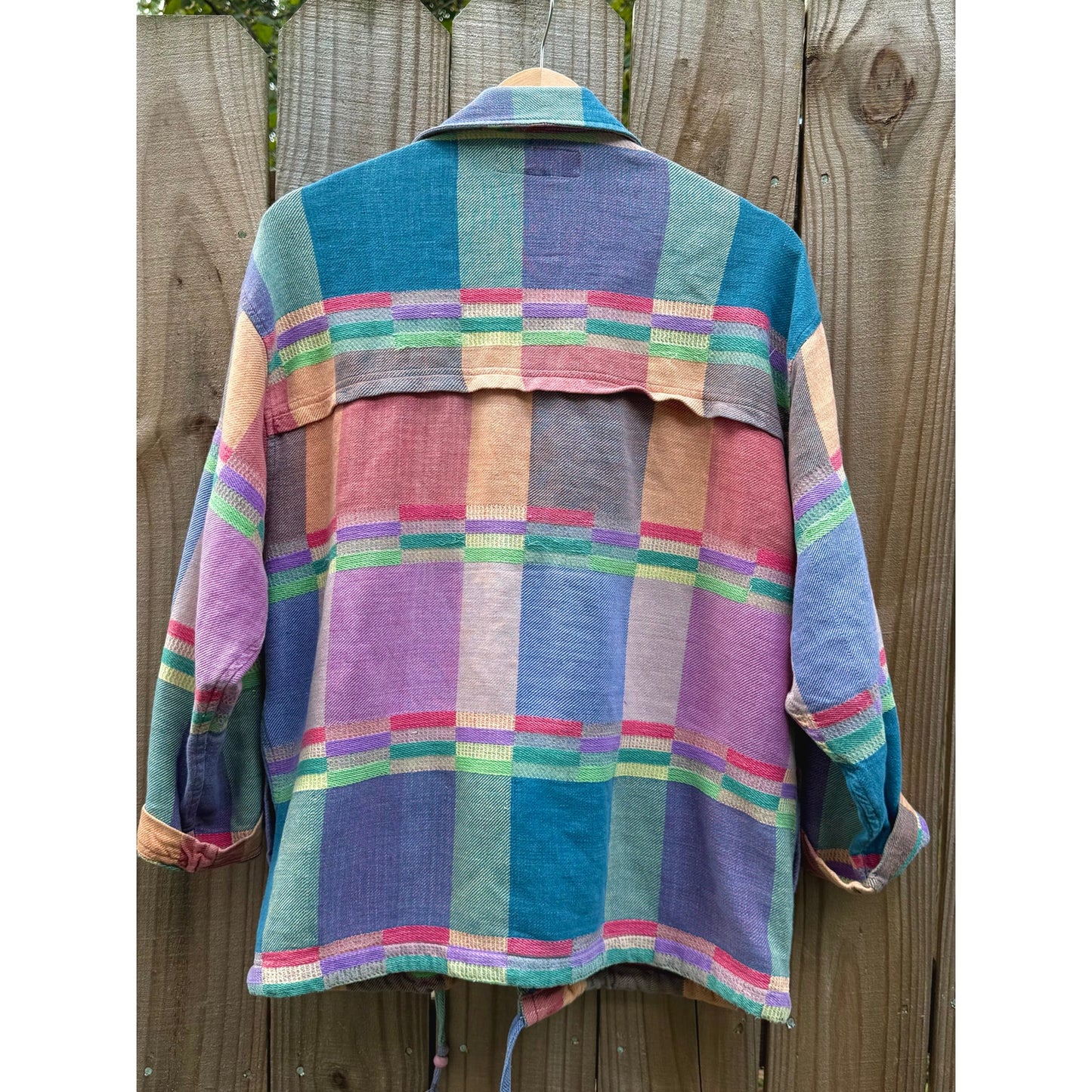 Vintage Angelina Plaid Cotton Jacket 90s Anthropologie