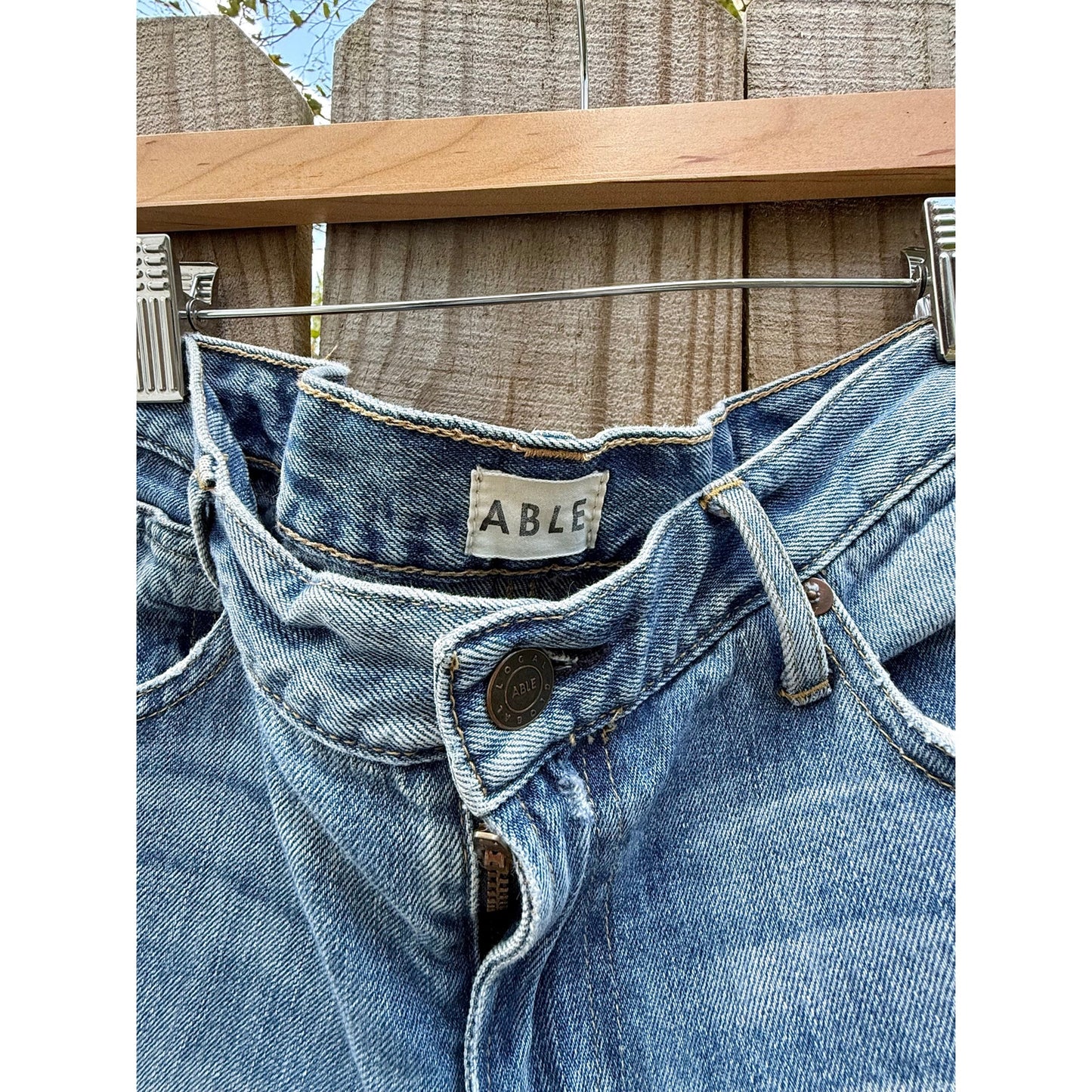 ABLE ‘The Slouch’ Distressed Denim