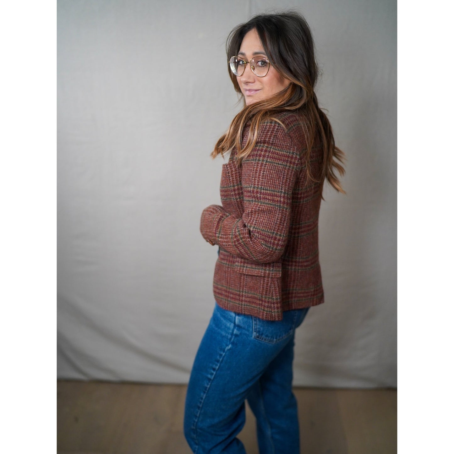 VINTAGE J.G. HOOK SCOTTISH WOOL PLAID BLAZER