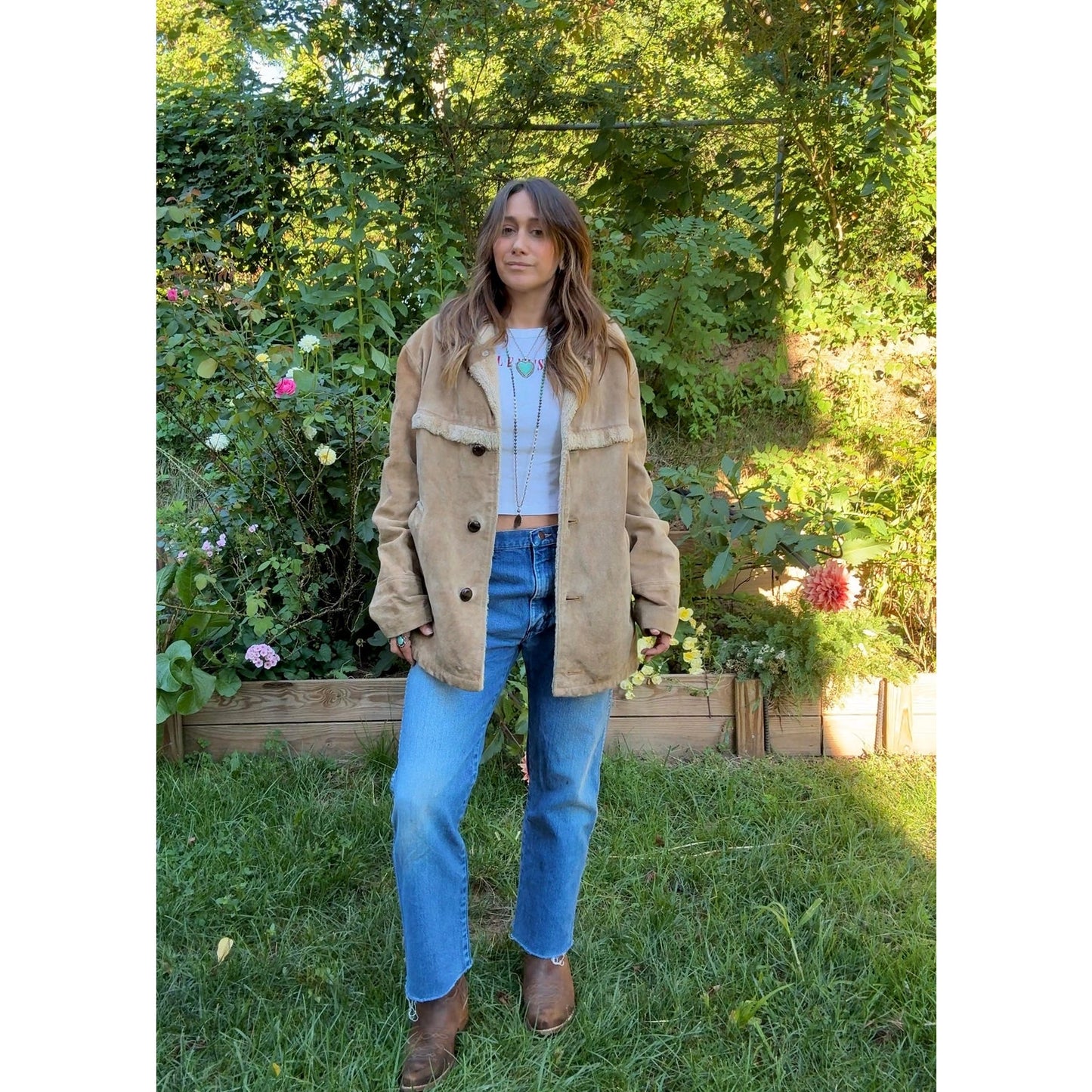 Vintage Wrangler Cropped Raw Edge Hem Straight Leg Jeans