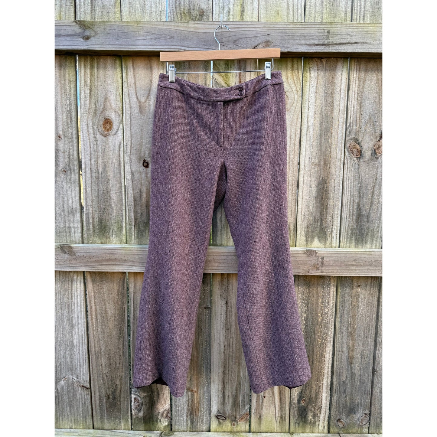 Vintage Pendleton Plum Tweed Wool Trousers Straight Leg High Waist Pants