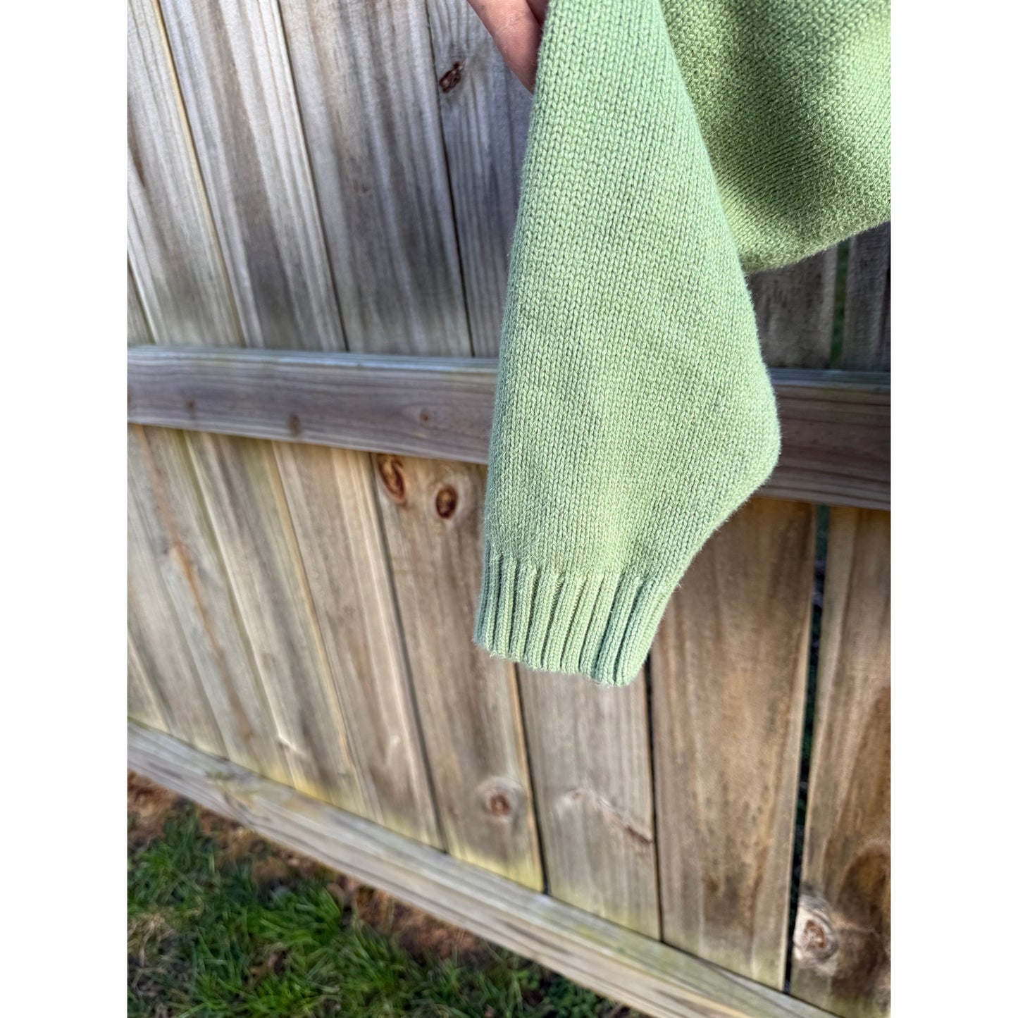 St. John’s Bay Cotton Crewneck Sweater – Soft Olive – Size M