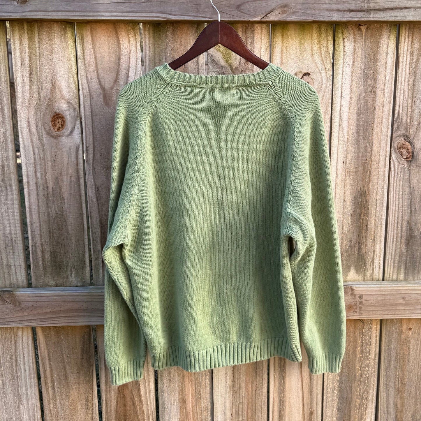 St. John’s Bay Cotton Crewneck Sweater – Soft Olive – Size M