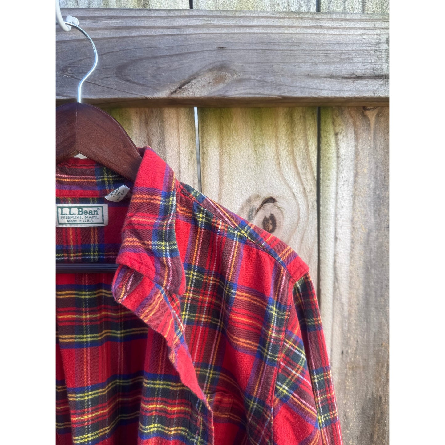 Vintage L.L. Bean Red Tartan Flannel / Made in USA / Classic Plaid Shirt