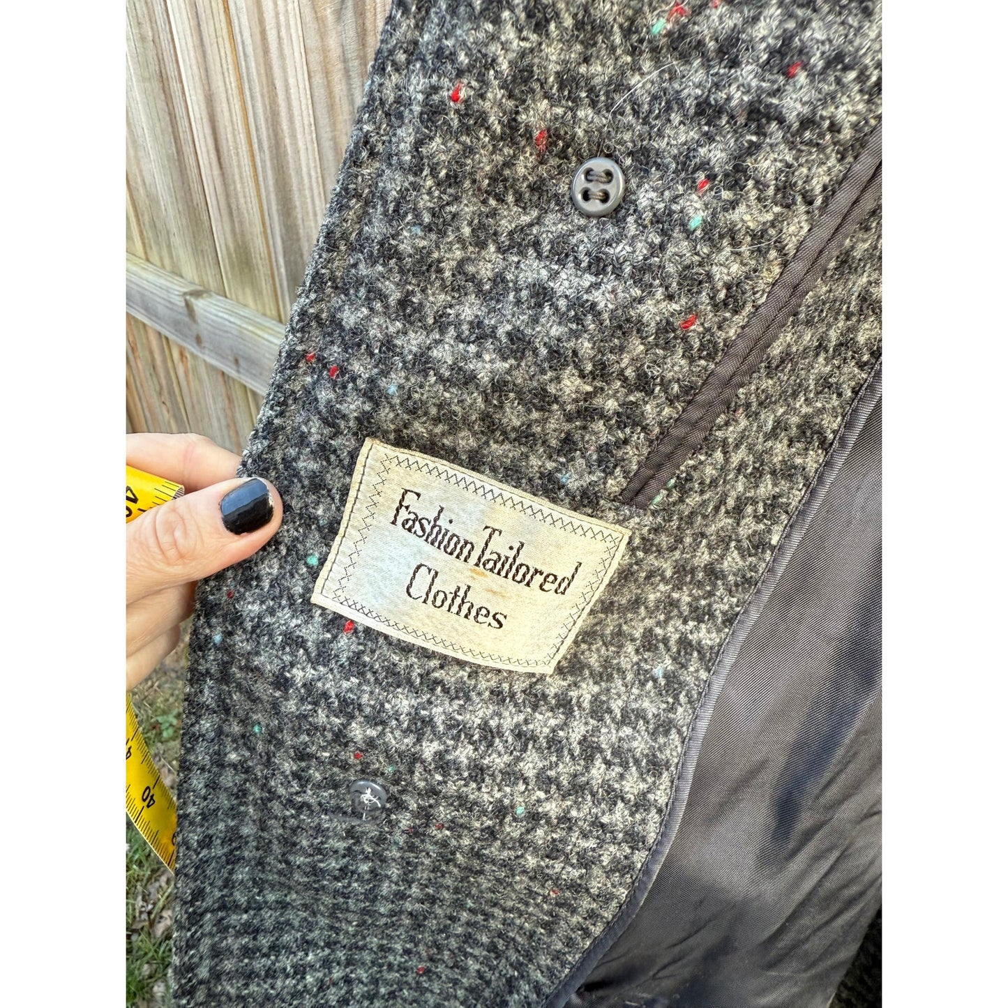 Vintage Harris Tweed Longline Wool Coat