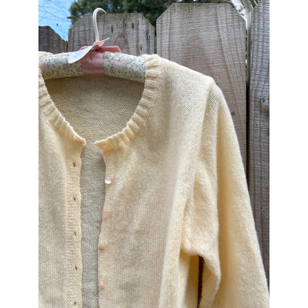 Vintage Buttercream Cardigan – Soft Knit
