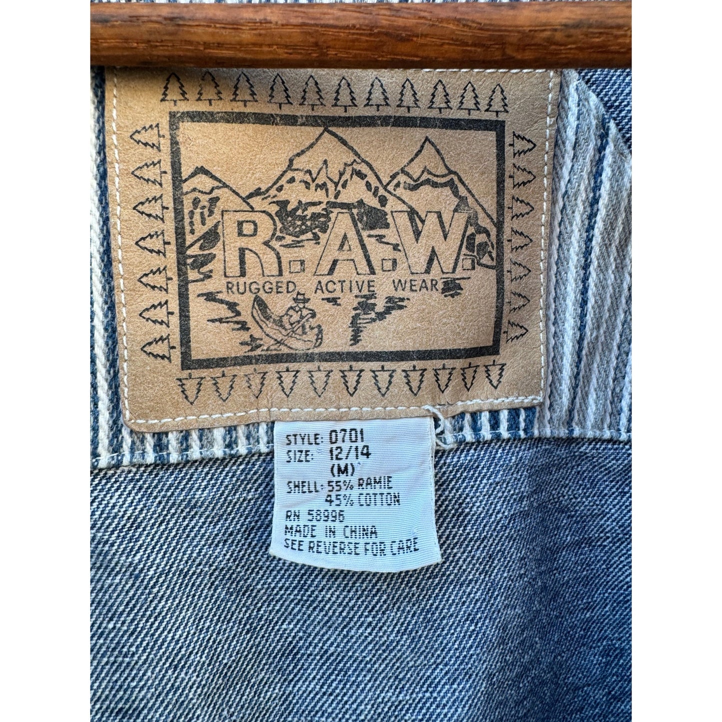 Vintage R.A.W. Denim Chore Jacket / Workwear Utility Coat