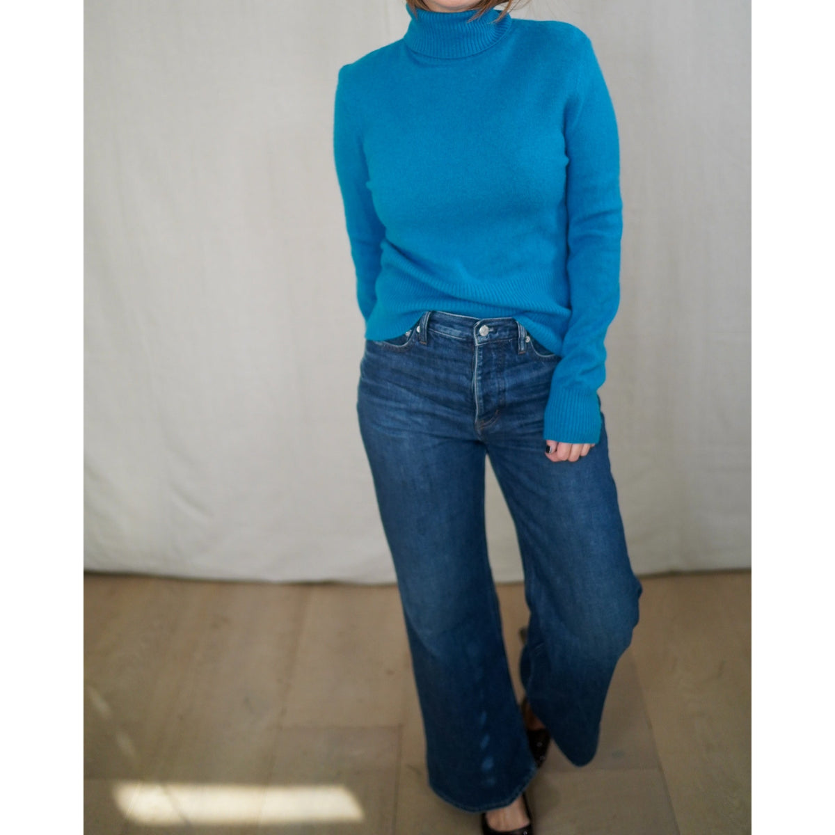 Covington Cashmere Turtleneck Teal