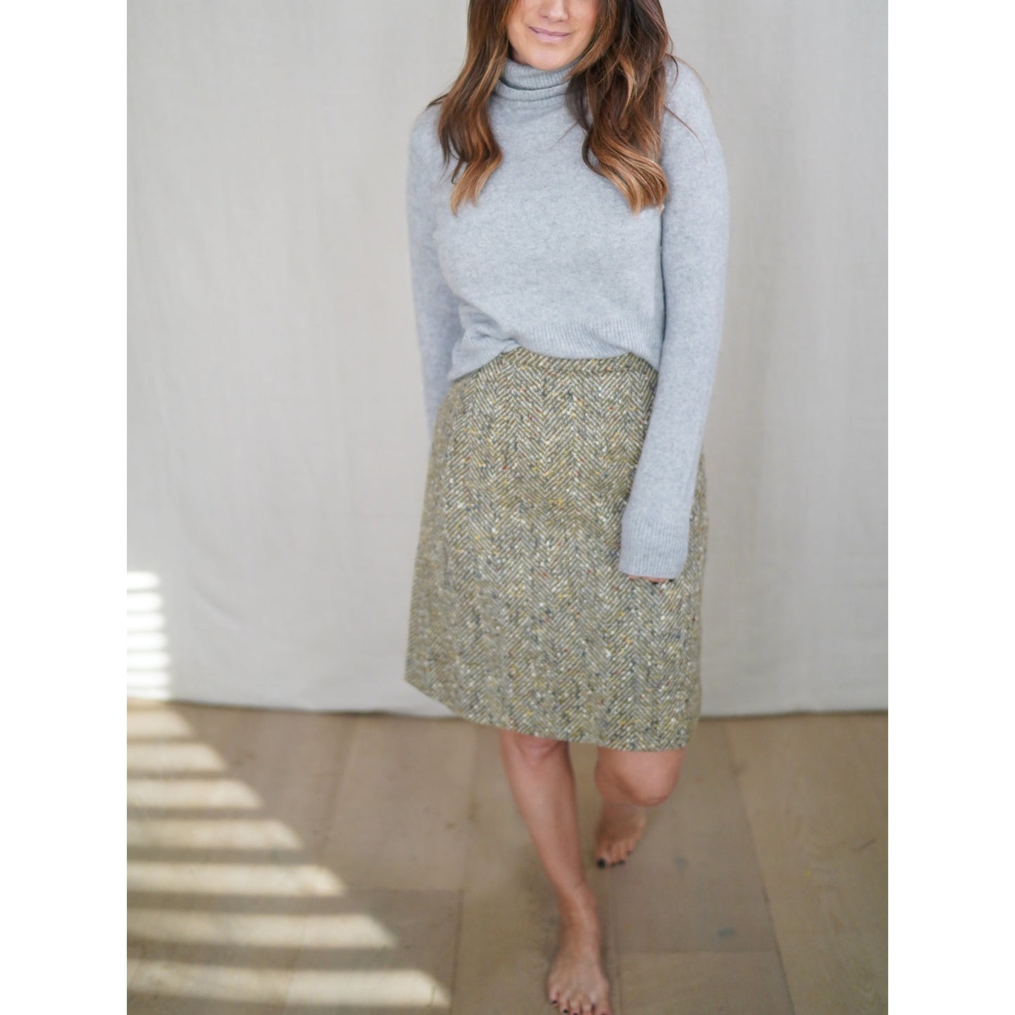 Vintage Seaton Hall Tweed Mini Skirt