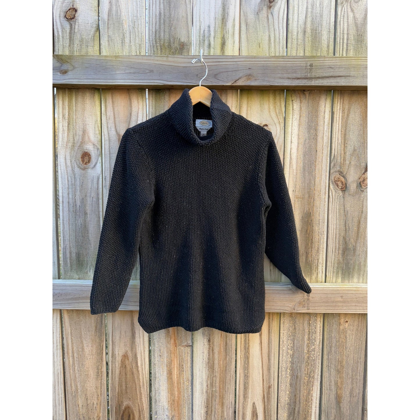 Vintage Italian Black Knit Turtleneck