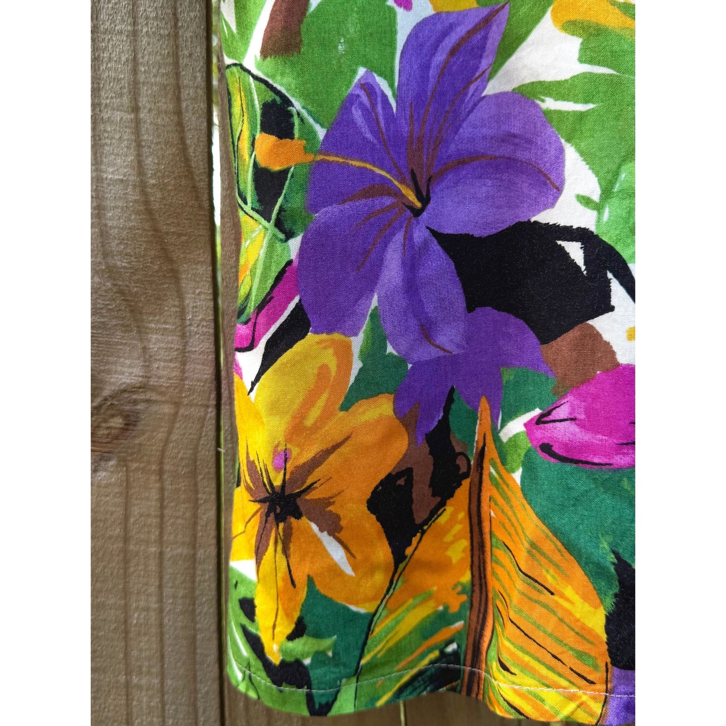 Vintage Pendleton Petite Hawaiian Floral Button-Up Shirt Hipster 90s